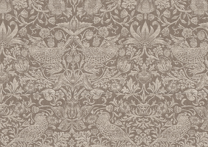 William Morris At Home Strawberry Thief, Woven Limestone - Made to Measure Curtains - Image 8